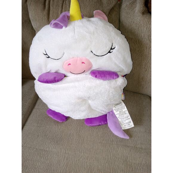 Happy Nappers Unicorn Rainbow Kids Pillow/Sleeping Bag Camping Daycare 20"x 54 - Picture 1 of 5